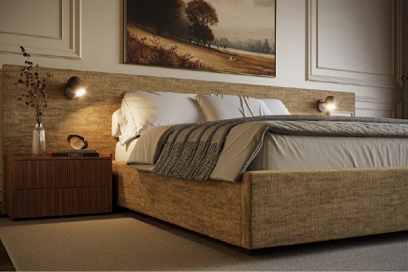 Ferrara beddesign hoekaanzicht