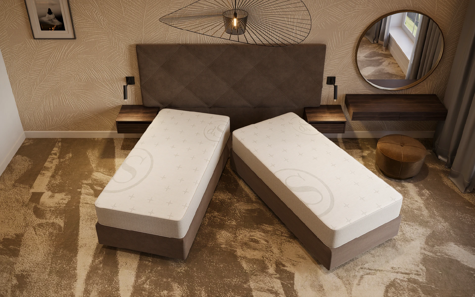 Deelbare uitvoering van beddesign Finotôre