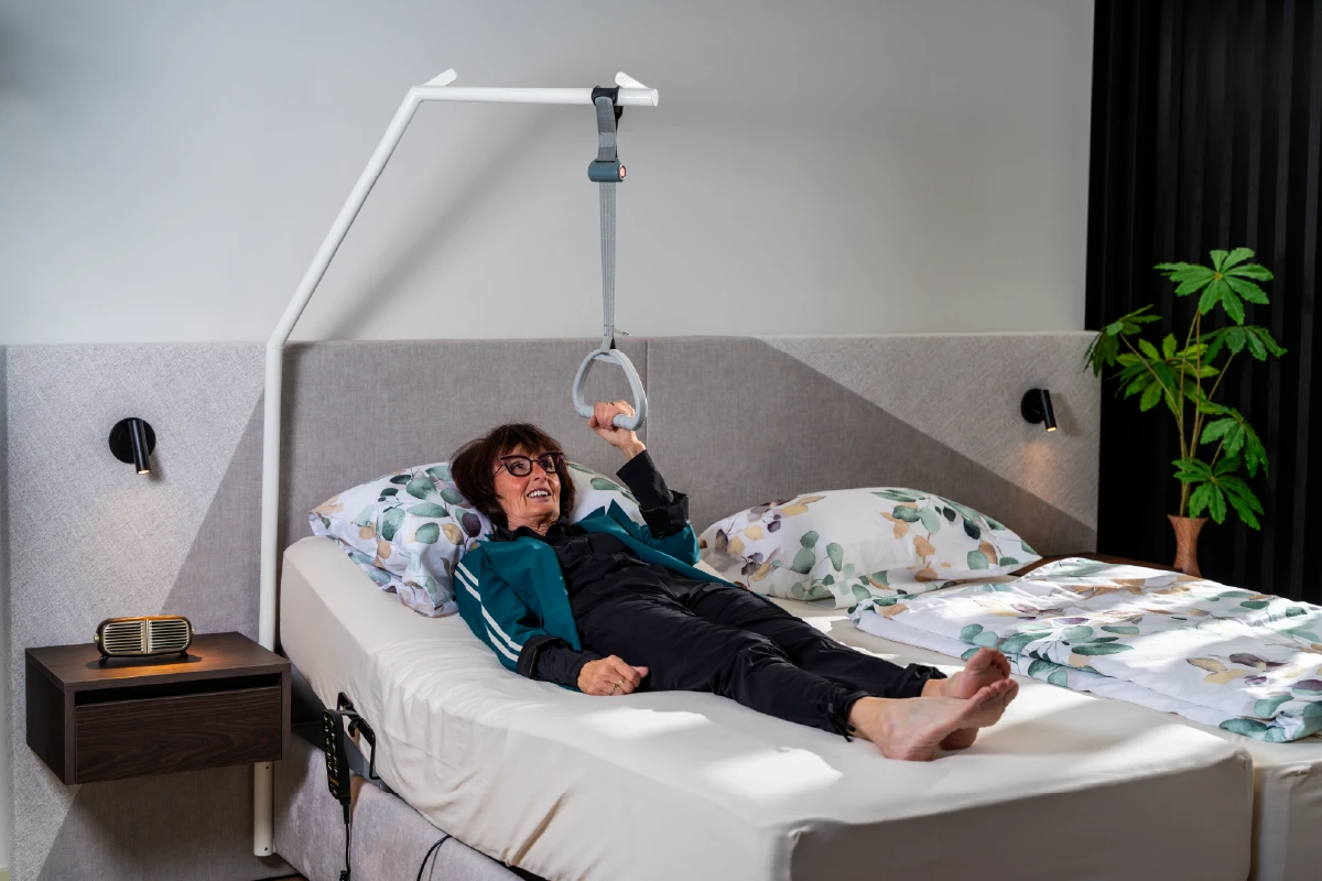 Bed voorbereid op hulpmiddelen