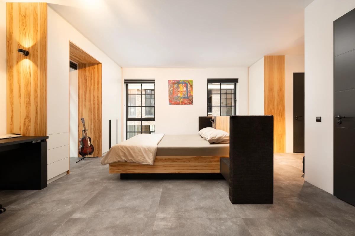 Bed en maatwerkkasten in één geheel