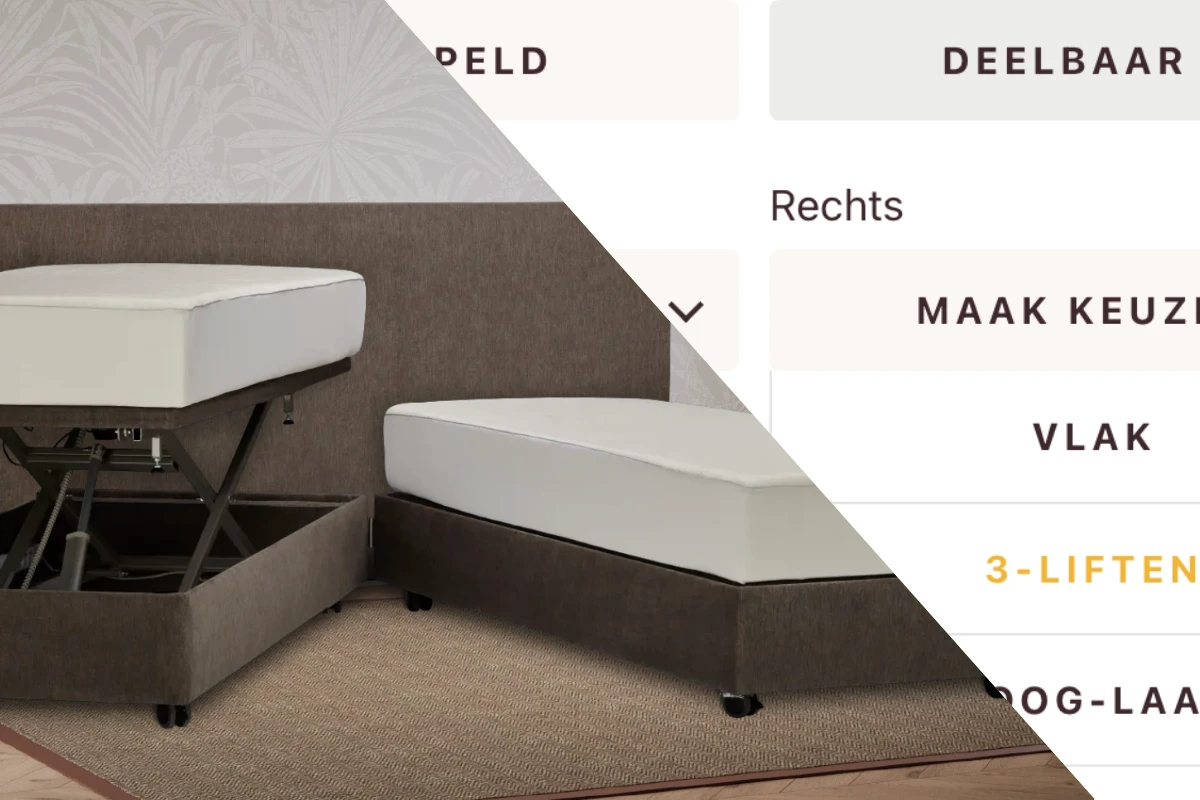 Deelbaar bed configurator