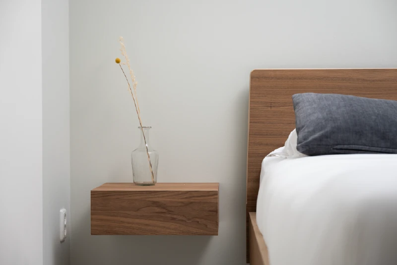 Detail van houten hoofdpaneel