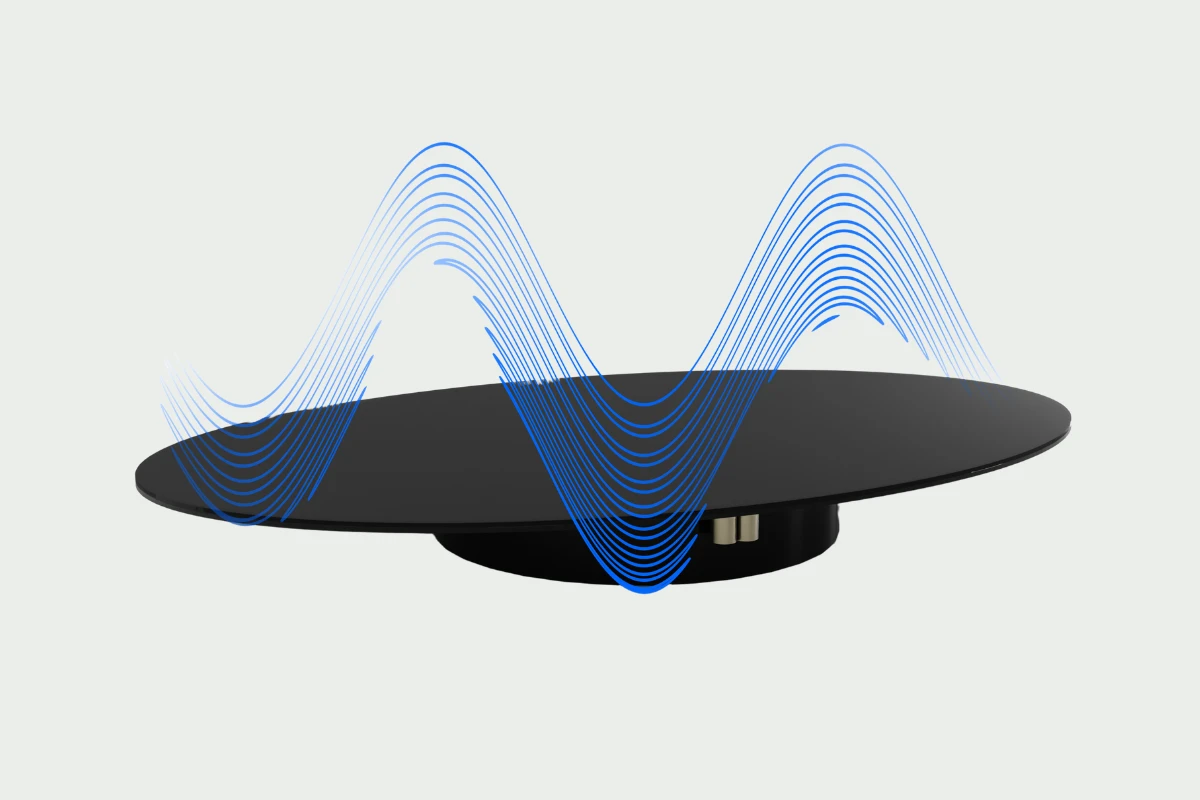 Impulsspeaker ingebouwd in het massage matras
