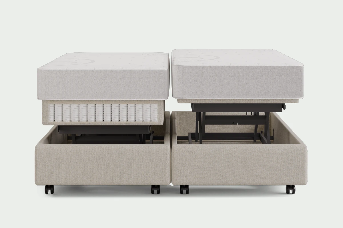 Hoog-laag bed uitgevoerd als boxspring