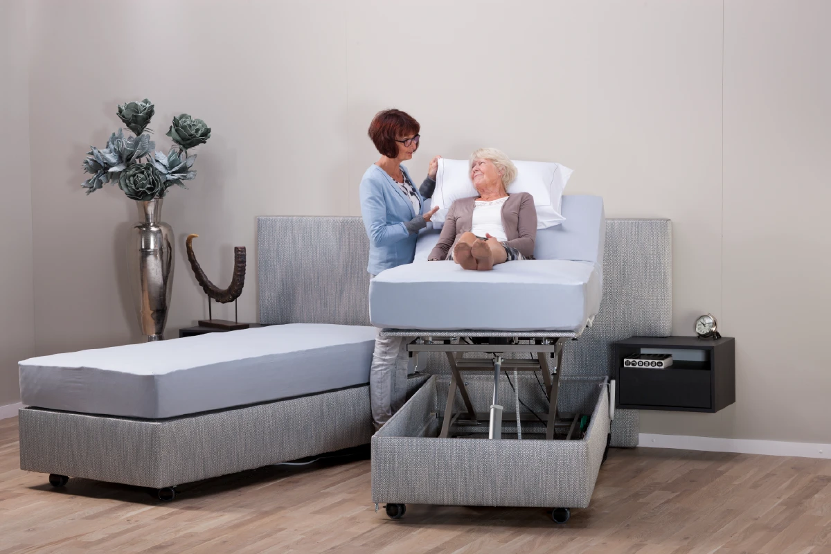 Senioren boxspring Manifesto met hoog-laag functie