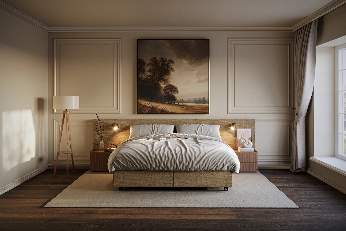 Design bed Ferrara met bedset N°1