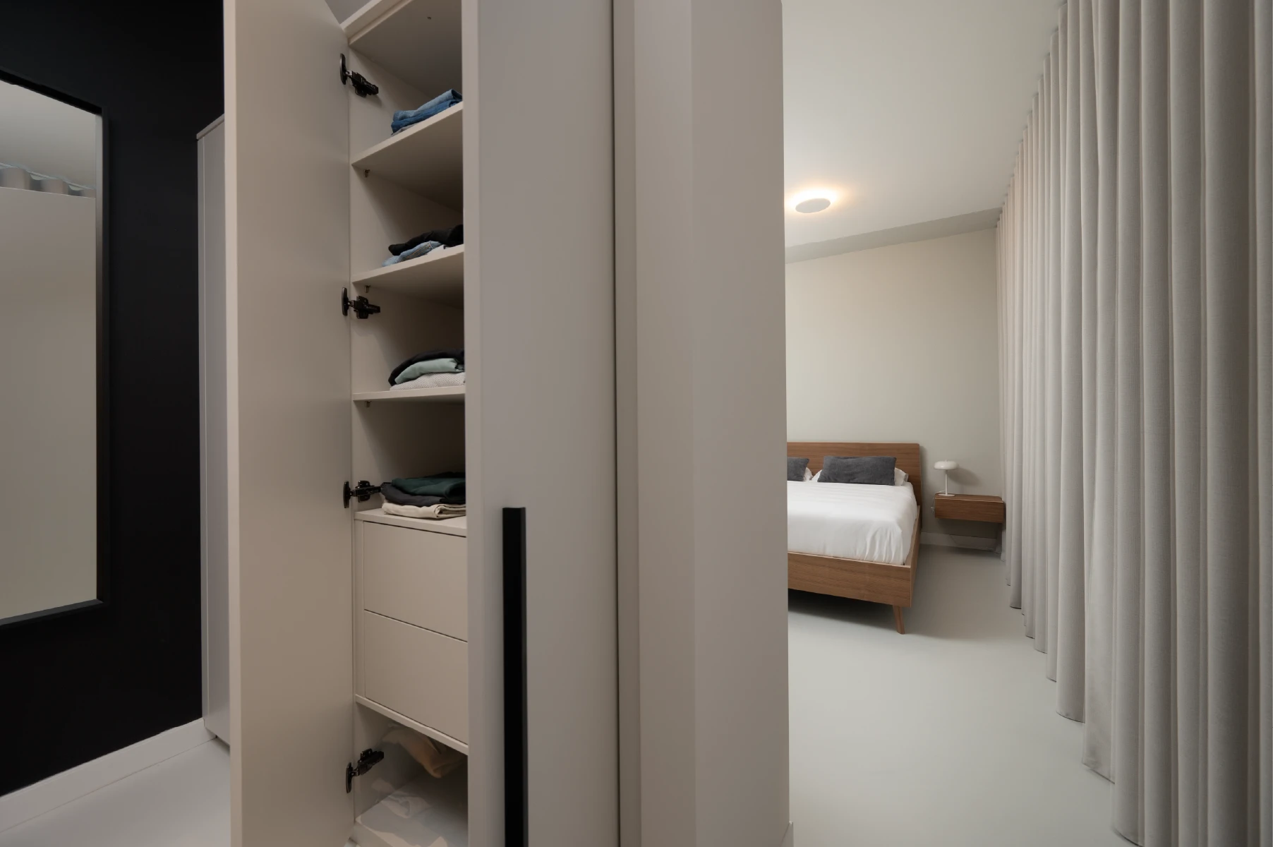 Detail moderne slaapkamer