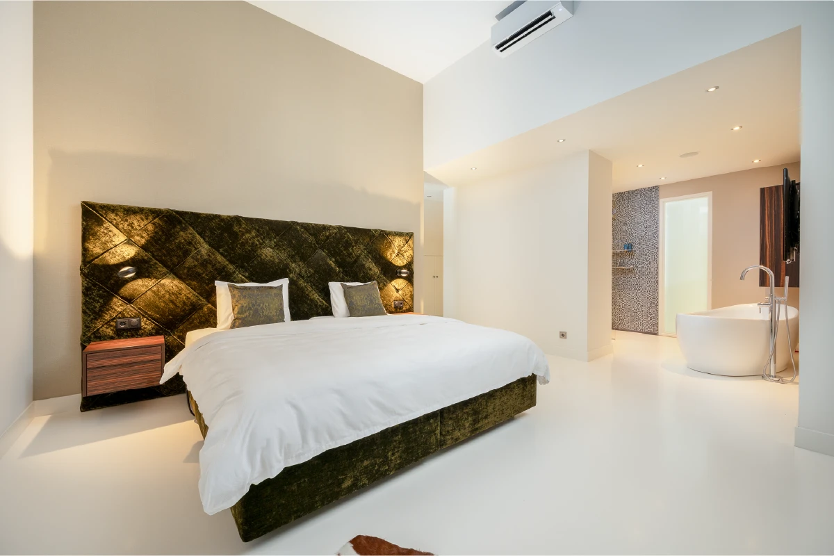 Design boxspring Finotôre in moderne slaapkamer