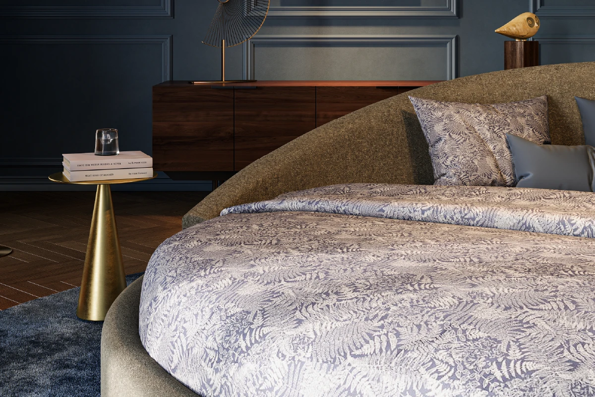 Rond bed ombouw close up