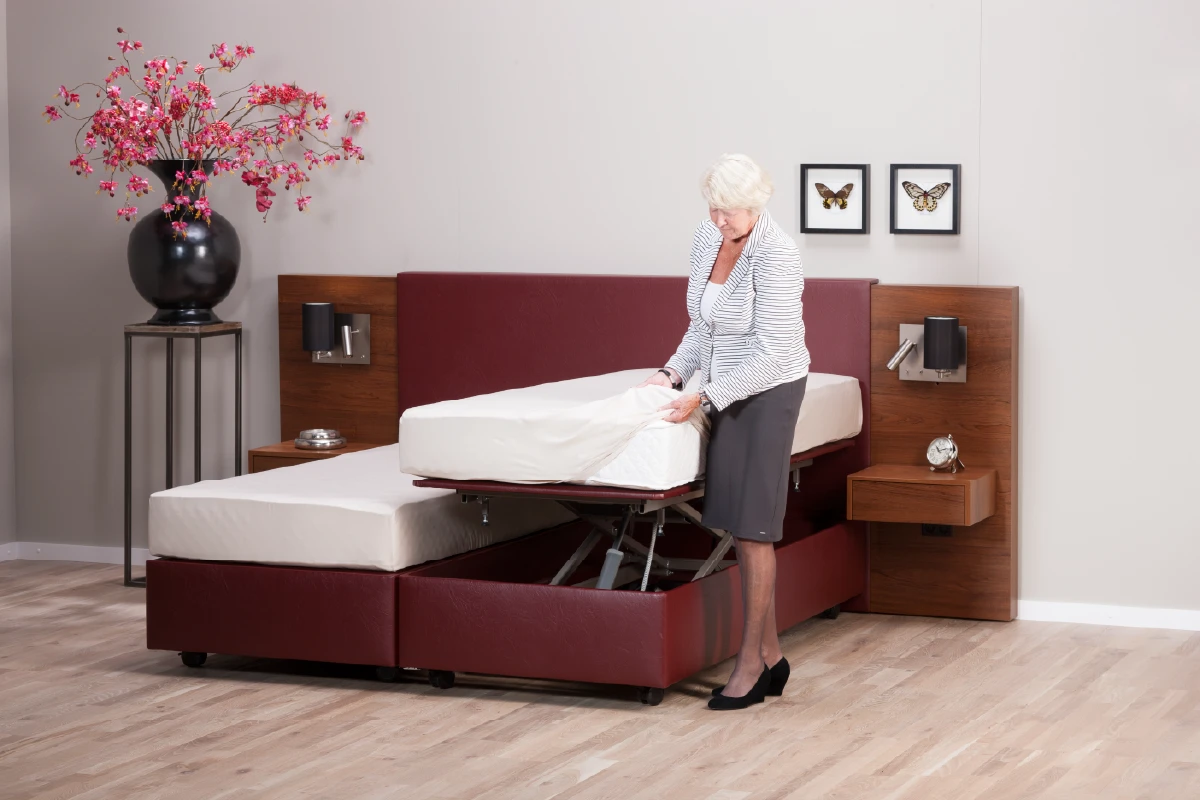 Seniorenbed met hoog-laag functie