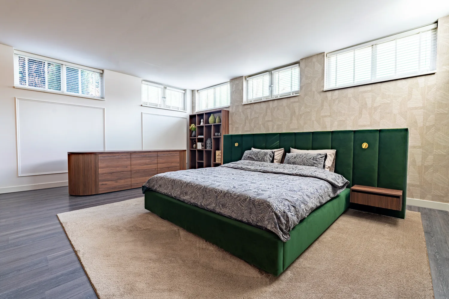 De gerealiseerde slaapkamer in Soho-stijl