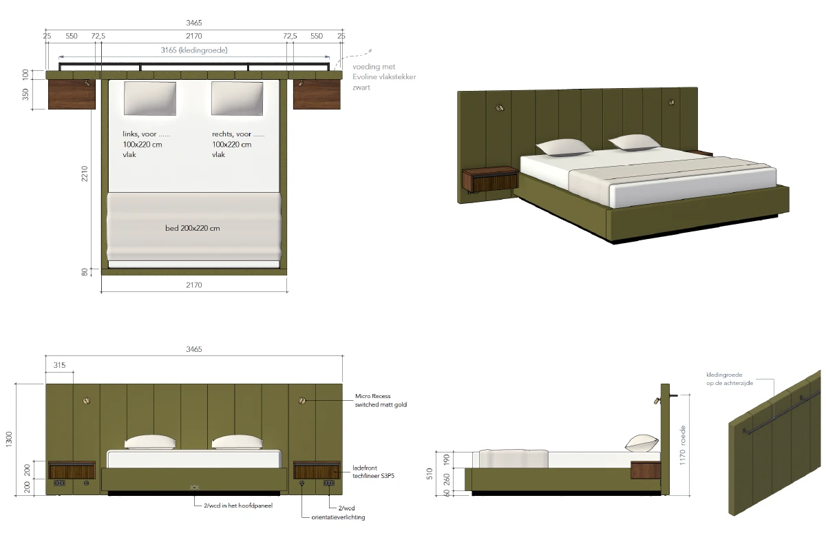 Moderne slaapkamer ontwerp