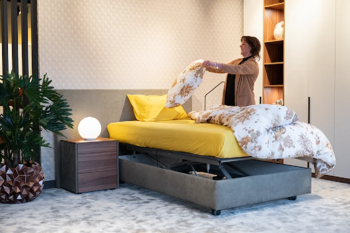 twijfelaar hoog-laag boxspring met extra breed ligvlak