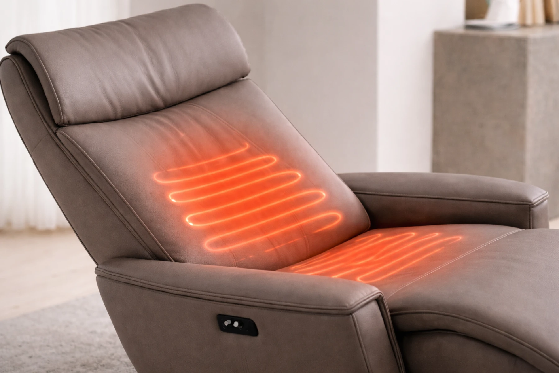 Stoelverwarming in een relaxfauteuil