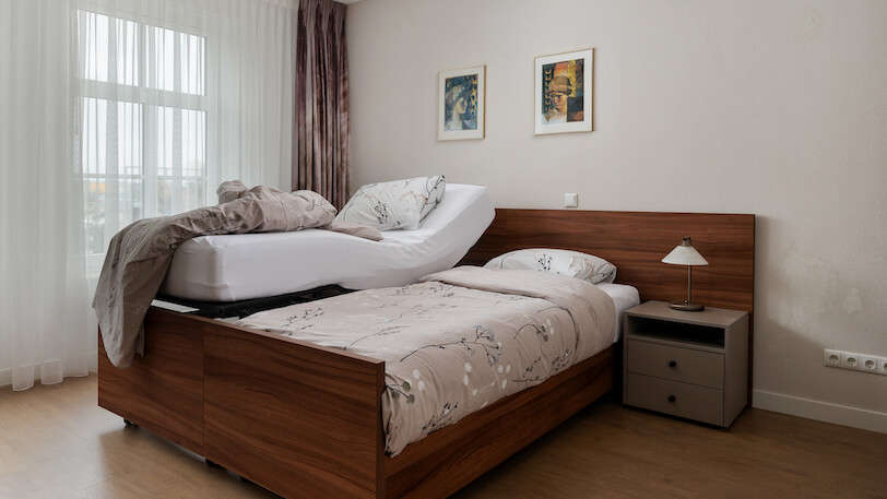houten hoog laag bed