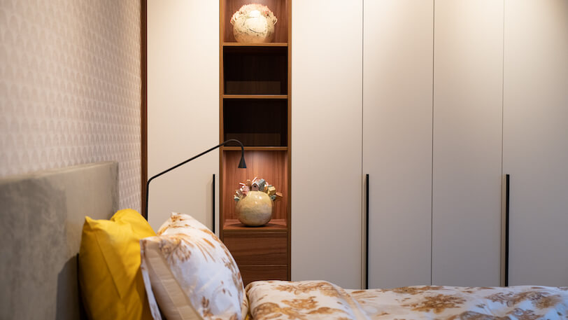 luxe slaapkamer met hoog laag bed van 120 cm breed