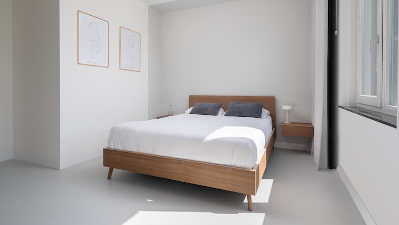 minialistisch houten design bed