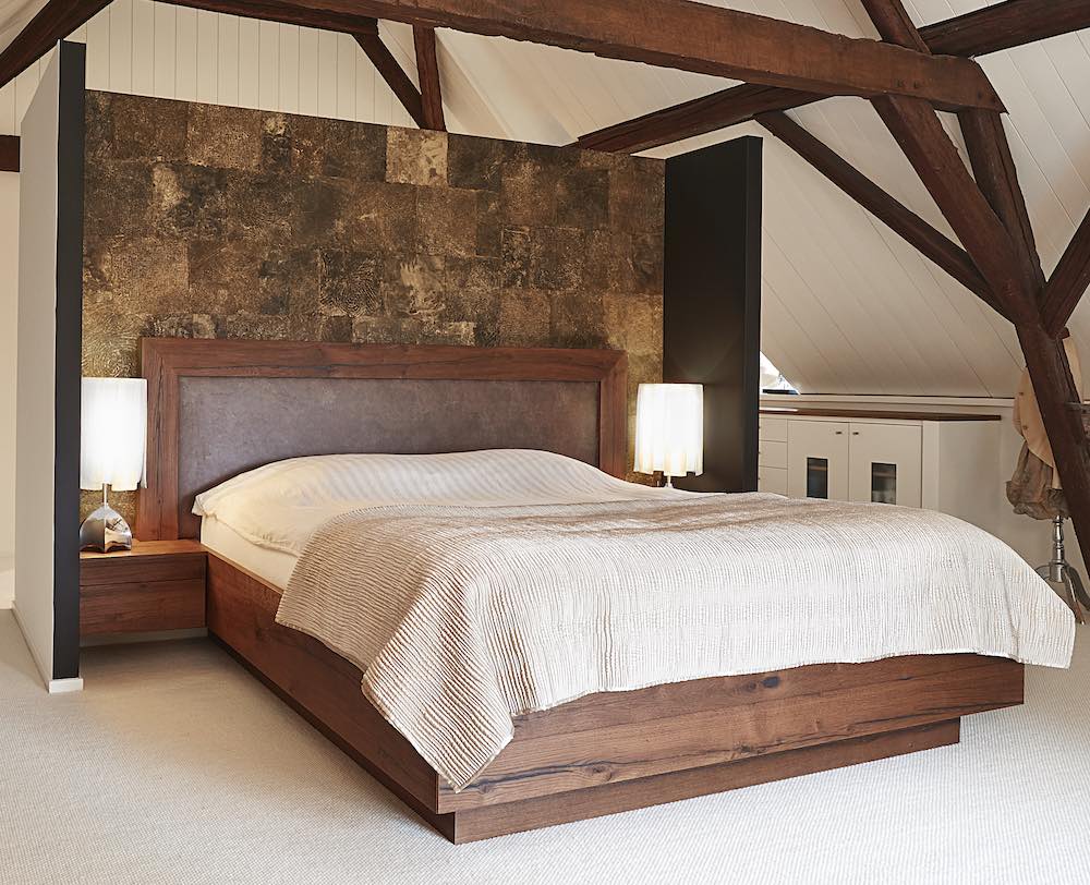 robuust massief eiken houten bed