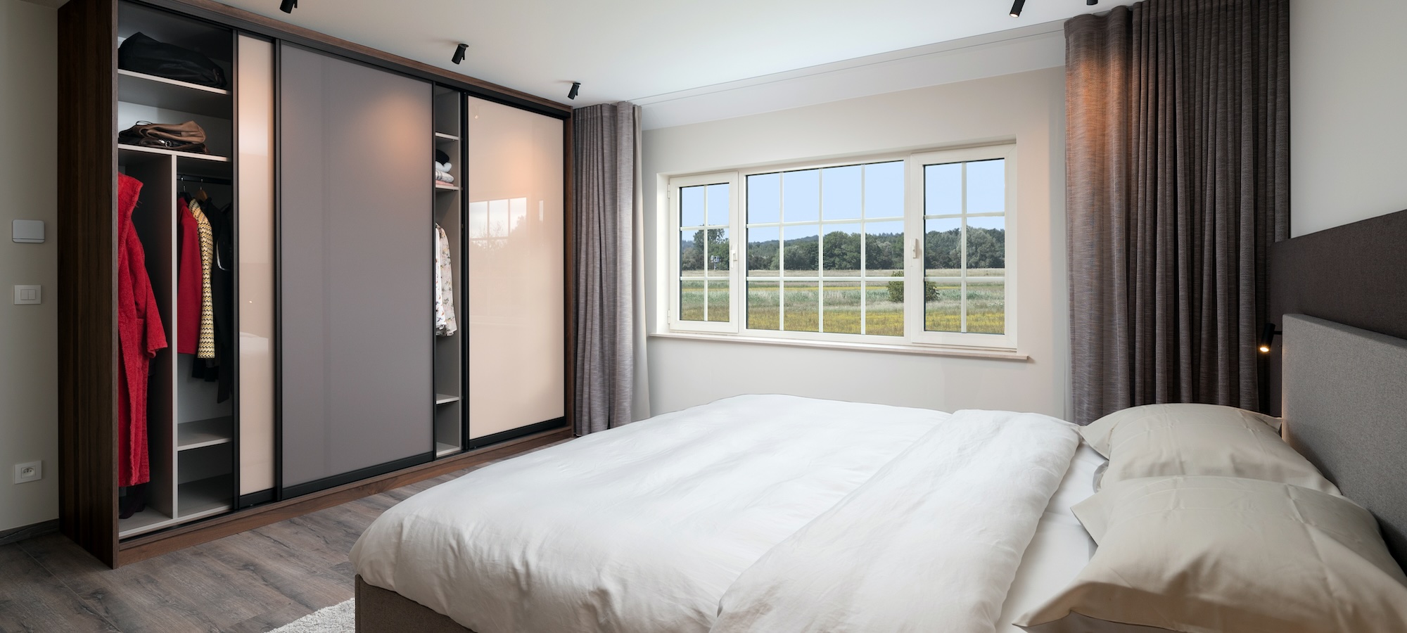moderne slaapkamer met design bed duo pezze