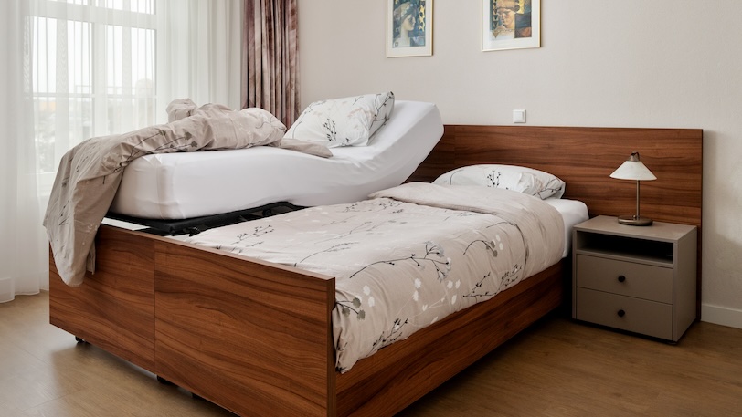 houten hoog laag bed