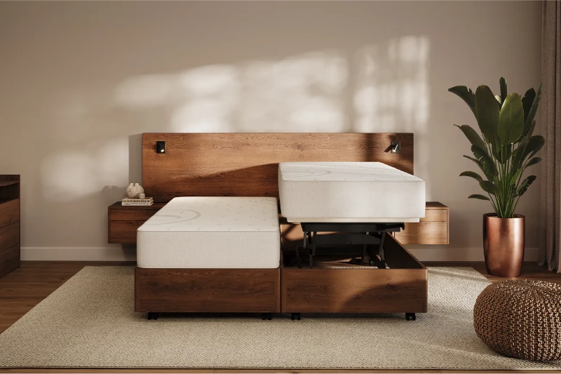 Houten hoog laag bed