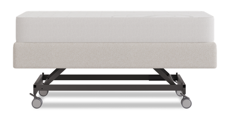 Hoog laag box blijft bij de vloer