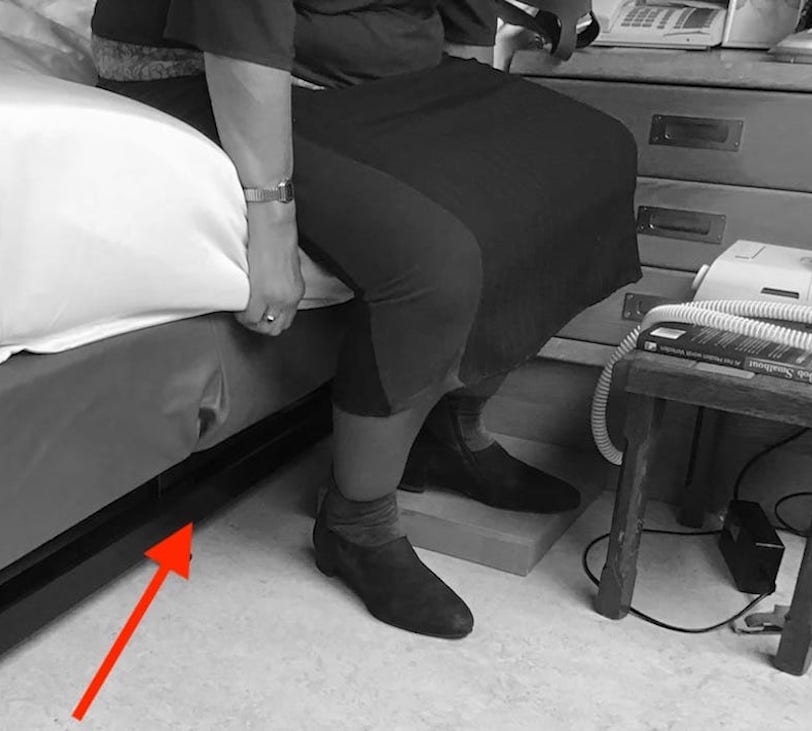 Voorbeeld: te laag bed