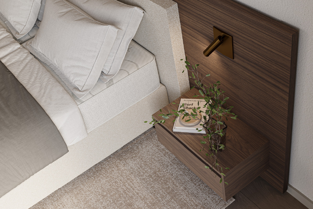 Duo Pezze bed – detail nachtkastje