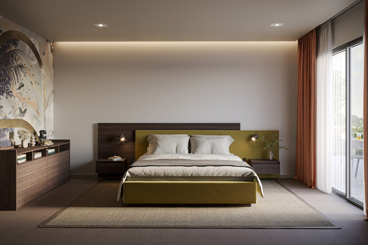 Duo Pezze bed – overzicht met brede ombouw