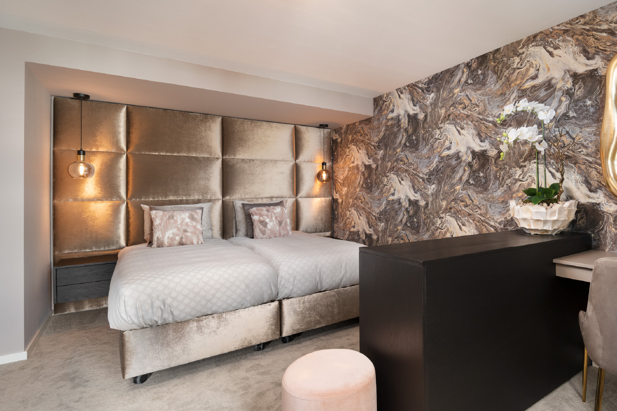 Scatole – detail van bed en stoffering