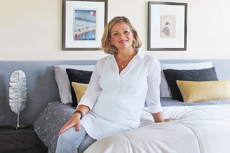 klant blij met haar unieke bed