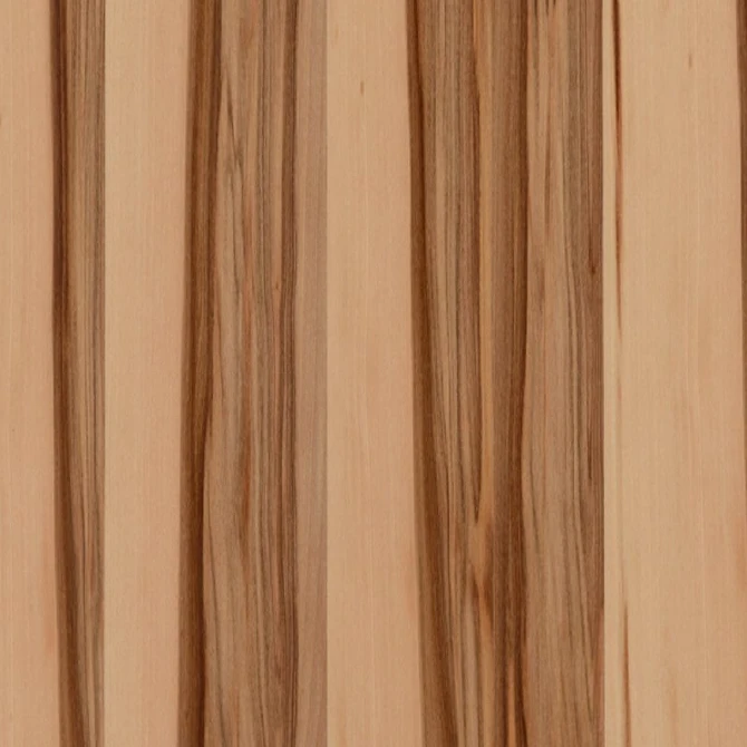 Detail van Red Gum-hout gebruikt in slaapkamerinterieur