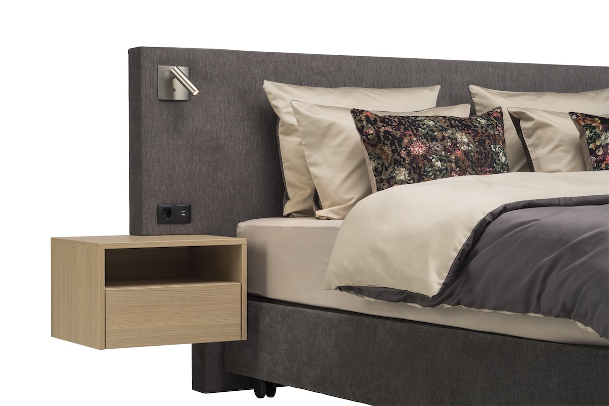 Hedendaagse senioren boxspring – model Manifesto, deelbaar en verrijdbaar