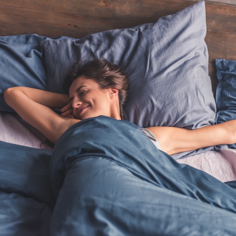 comfortabel slapen in een rond bed